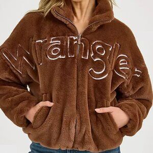 Women's Wrangler Logo Fuzzy Zip Jacket